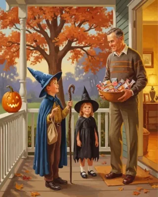 Trick or Treat Time Paint By Numbers