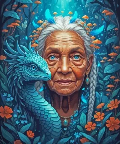 Lady And Dragon Paint By Numbers