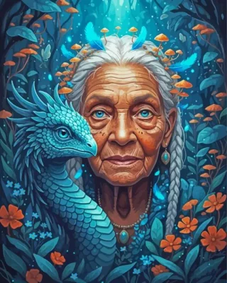 Lady And Dragon Paint By Numbers 