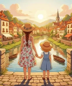 Cute Sisters Paint By Numbers