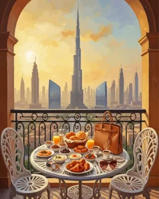 Dubai Breakfast Paint By Numbers