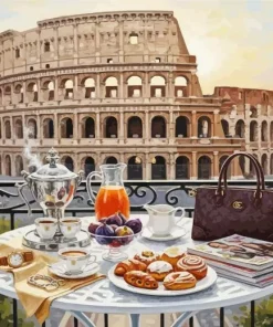 Italian Breakfast Paint By Numbers