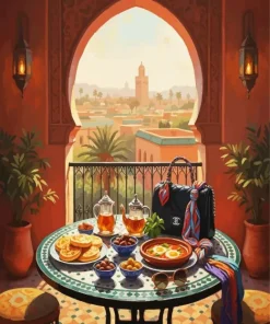 Moroccan Breakfast Paint By Numbers