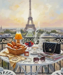 Paris Breakfast Paint By Numbers