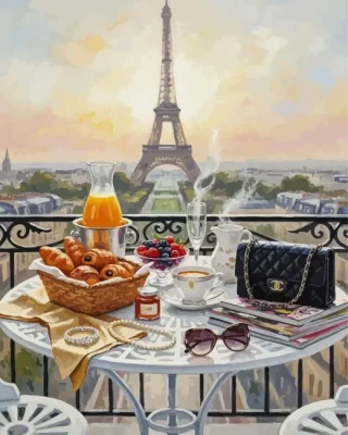 Paris Breakfast Paint By Numbers 