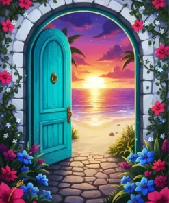 Tropical Sunrise Paint By Numbers