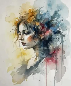 Abstract Lady Paint By Numbers