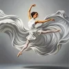 Ballerina With White Dress Paint By Numbers