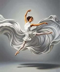 Ballerina With White Dress Paint By Numbers
