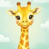 Cute Giraffe Paint By Numbers