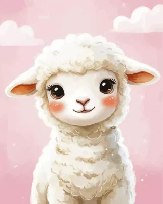 Cute Lamb Paint By Numbers 