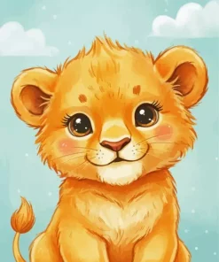 Cute Lion Paint By Numbers
