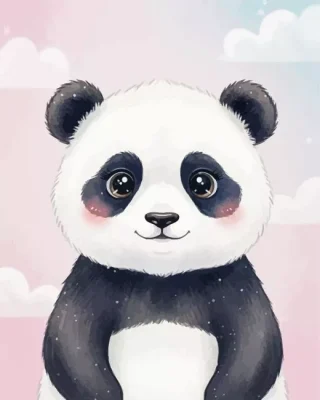 Cute Panda Paint By Numbers 