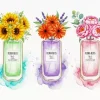 Flowers And Perfume Bottles Paint By Numbers