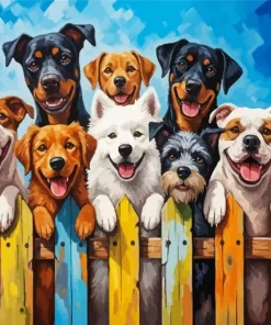 Happy Dogs Paint By Numbers
