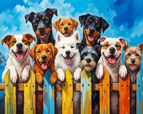 Happy Dogs Paint By Numbers