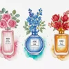 Perfume Bottles And Flowers Paint By Numbers Perfume Bottles And Flowers Paint By Numbers