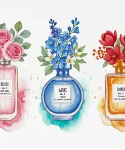 Perfume Bottles And Flowers Paint By Numbers Perfume Bottles And Flowers Paint By Numbers