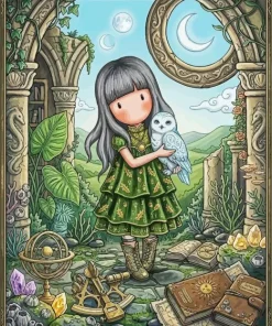 Gorjuss Girl And Owl Paint By Numbers