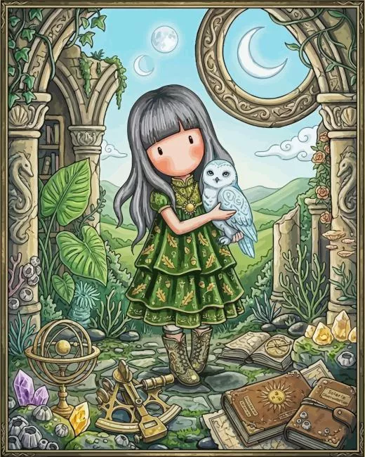 Gorjuss Girl And Owl Paint By Numbers
