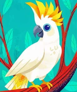 White Cockatoo Bird Paint By Numbers