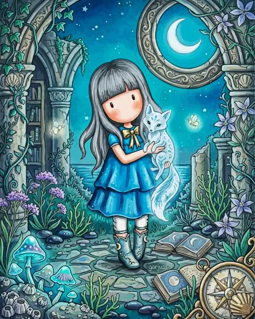 Cute Gorjuss Girl Paint By Numbers