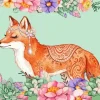 Floral Fox Paint By Numbers