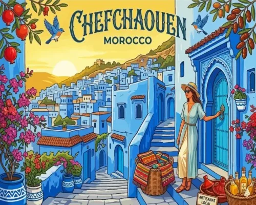 Chefchaouen Morocco Paint By Numbers 