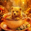 Cute Brown Bear Paint By Numbers