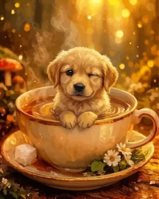 Cute Dog Paint By Numbers