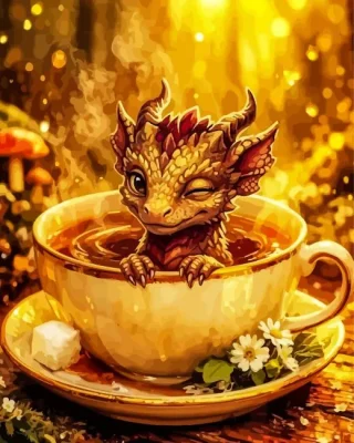 Cute Dragon Paint By Numbers 