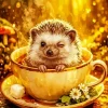 Cute Hedgehog Paint By Numbers