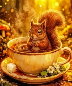 Cute Squirrel Paint By Numbers