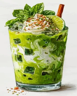 Matcha Latte Paint By Numbers