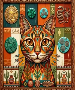 Whimsical Cat Art Paint By Numbers