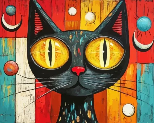 Whimsical Cat Paint By Numbers 