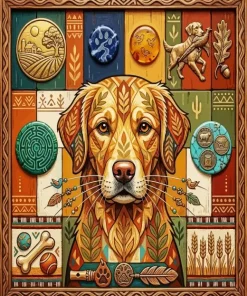 Whimsical Dog Art Paint By Numbers