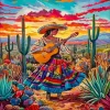Mexican Lady Paint By Numbers
