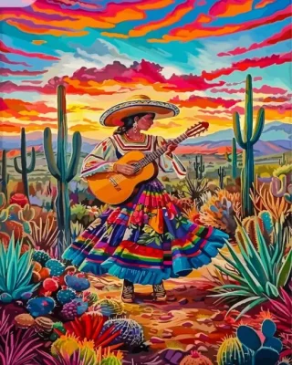 Mexican Lady Paint By Numbers 
