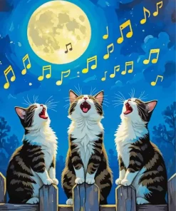 Singing Cats Paint By Numbers