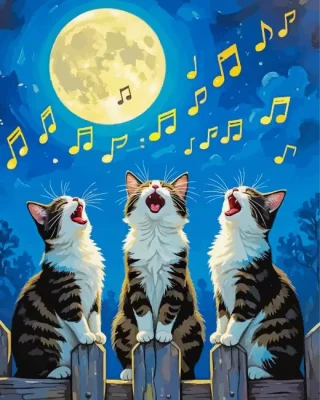 Singing Cats Paint By Numbers 