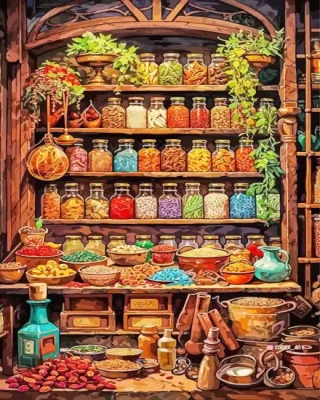 Spice Shop Paint By Numbers