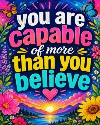 You Are Capable Paint By Numbers 