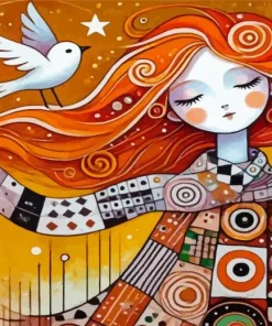 Orange Haired Girl Paint By Numbers