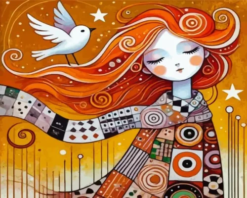 Orange Haired Girl Paint By Numbers
