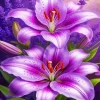 Purple Flowers Paint By Numbers