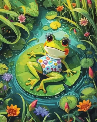 Adorable Frog Paint By Numbers