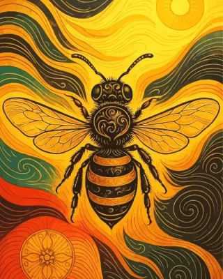 Bee Art Paint By Numbers