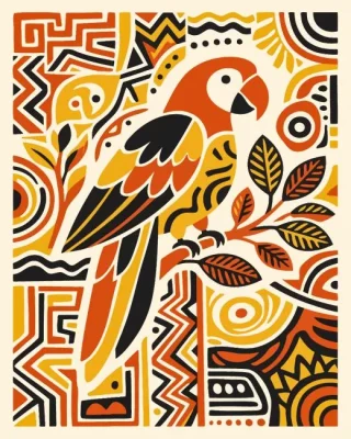 Bohemian Parrot Paint By Numbers 