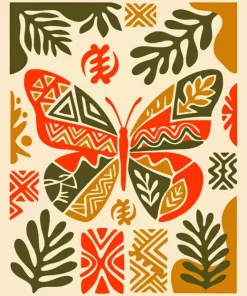 Boho Butterfly Paint By Numbers